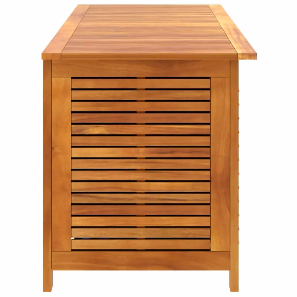Berkfield Home Garden Brown Solid Acacia Wood Louver Storage Box W: 150 cm, D: 50 cm, H: 56 cm – 3