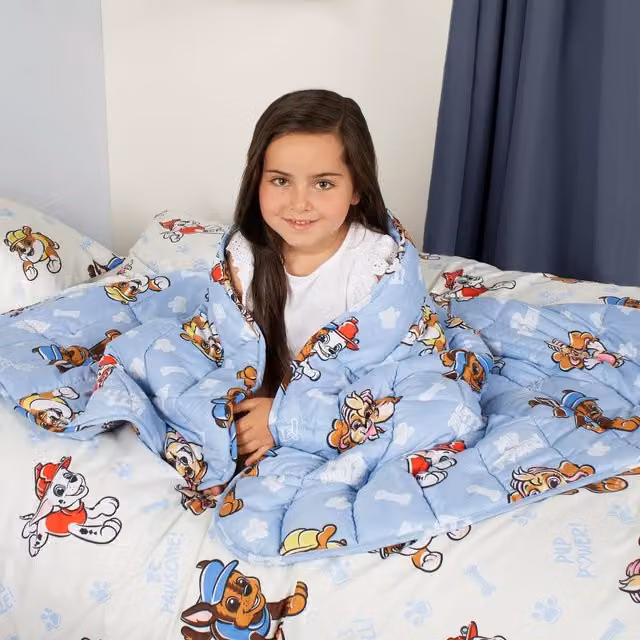 OHS Paw Patrol Weighted Blanket Sensory Therapy Sleep Throw for Children, Blue, W: 120 cm