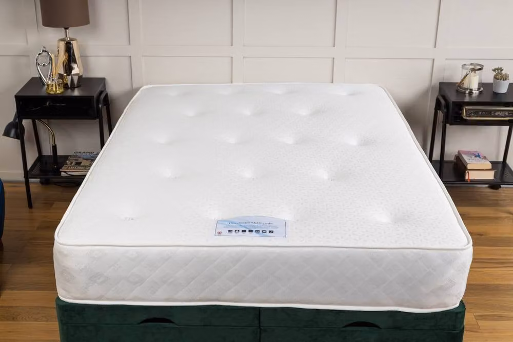 UK Bed Furniture Dorchester Orthopaedic Bonell Spring Mattress in White, W/D/H: 140 x 200 cm – 2