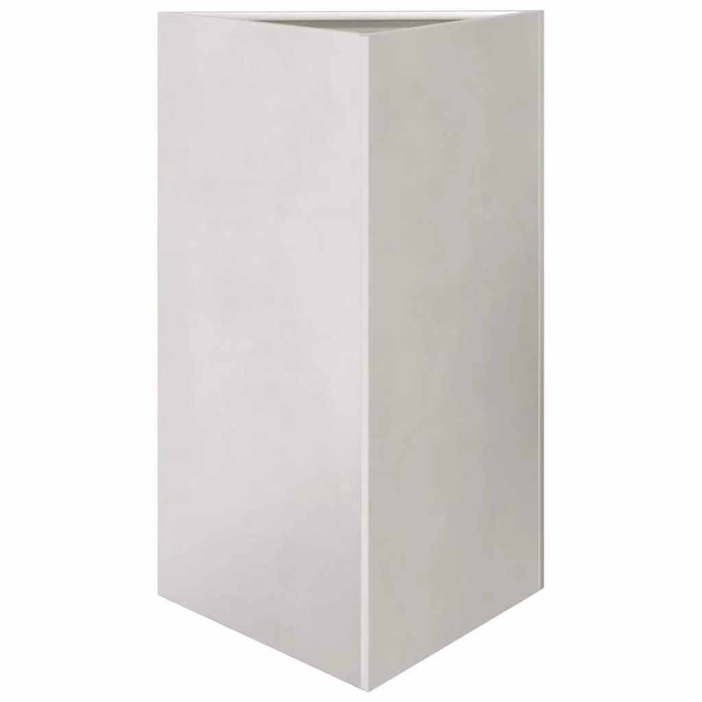 Berkfield Home Triangular Stainless Steel Garden Planter in Silver, W/D/H: 50 x 43 x 75 cm – 2