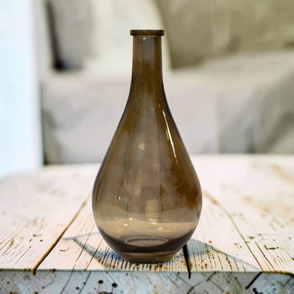 Four Candle Modern Green Glass Tall Bud Vase, H: 37.0 cm, W: 18.0 cm, D: 18.0 cm – 2