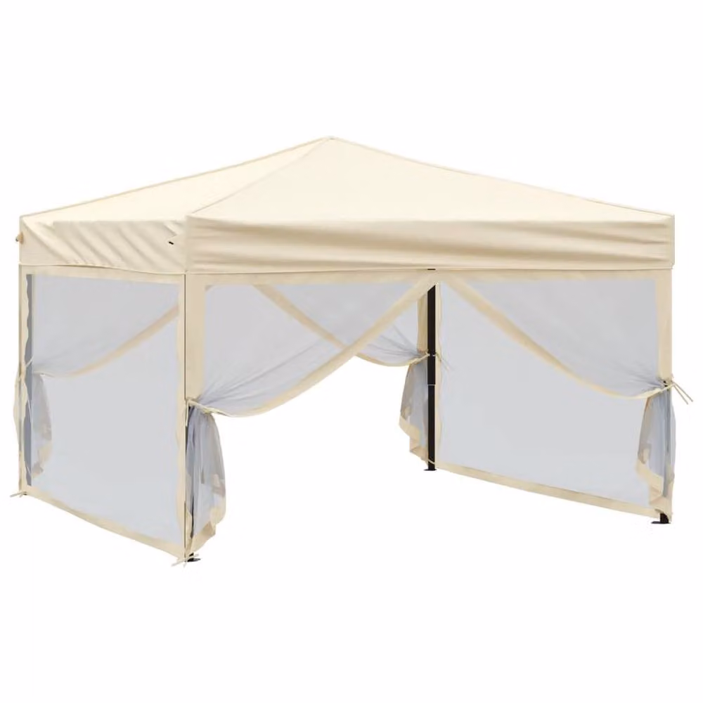 Berkfield Home Folding Party Tent with Sidewalls in Beige, W: 300 cm, D: 300 cm, H: 245 cm – 2