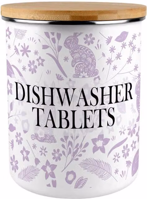 Purely Home Airtight Purple Enamel and Metal Container with Bamboo Lid, Dishwasher Safe, 2.7 l
