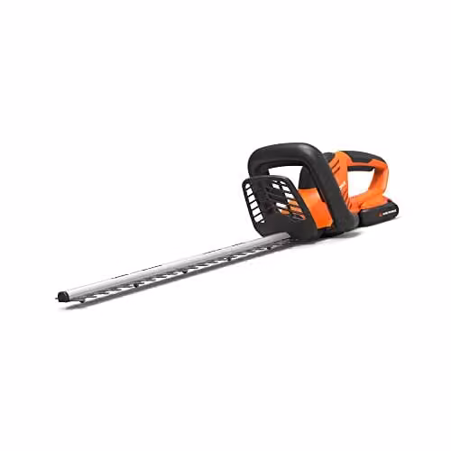 Yard Force CR20 Cordless Reciprocating Hedgetrimmer in Orange with 2.6Ah Rechargeable Battery and 45 cm Cutting Width – 1