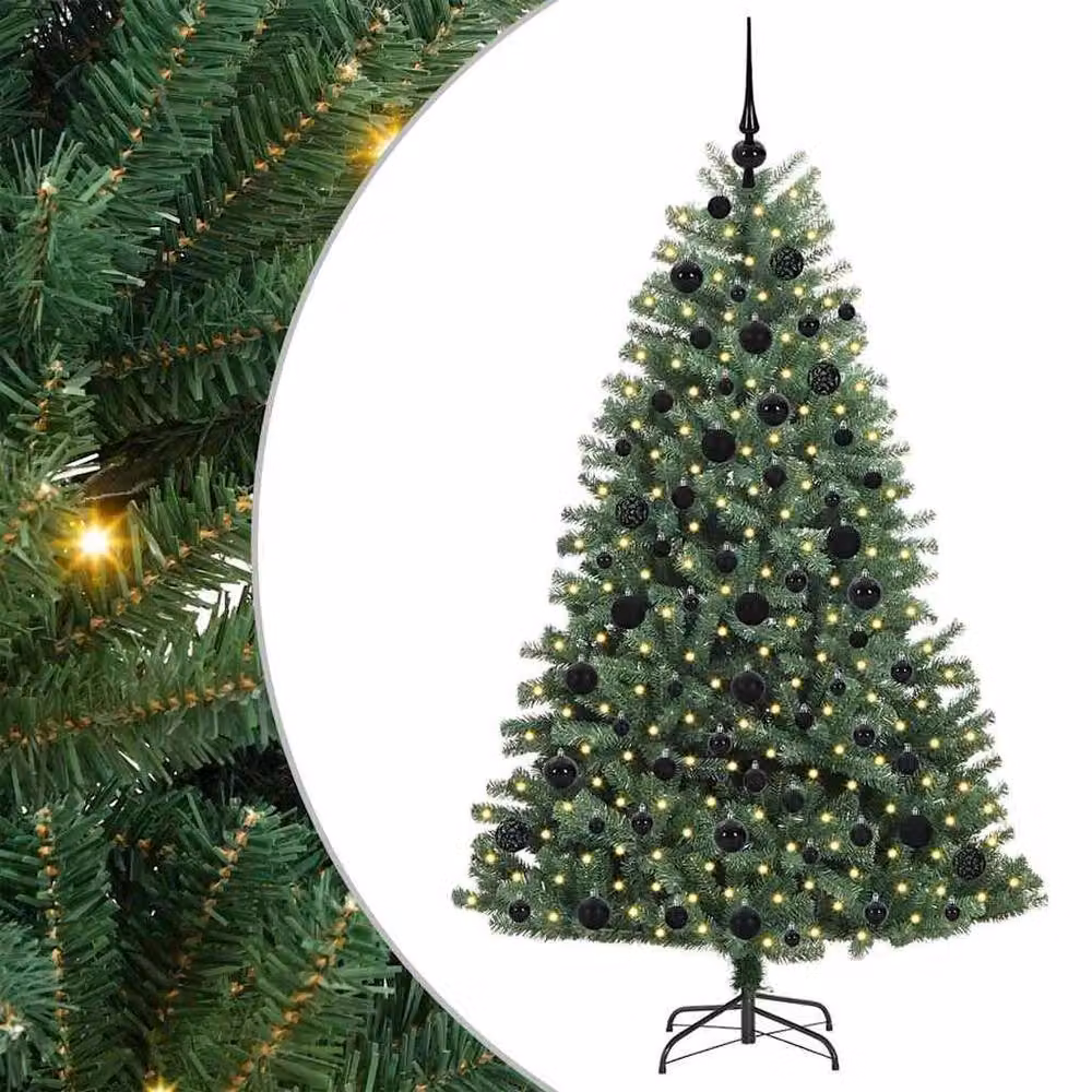 Berkfield Home Realistic Artificial Hinged Christmas Tree, Green, Height: 180 cm – 3