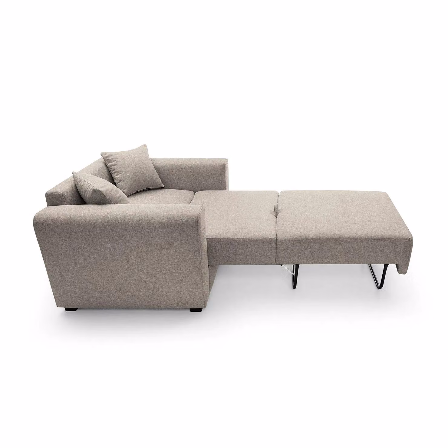 Abakus Direct Olly Single Sofa Bed in Sand Linen Fabric – 2