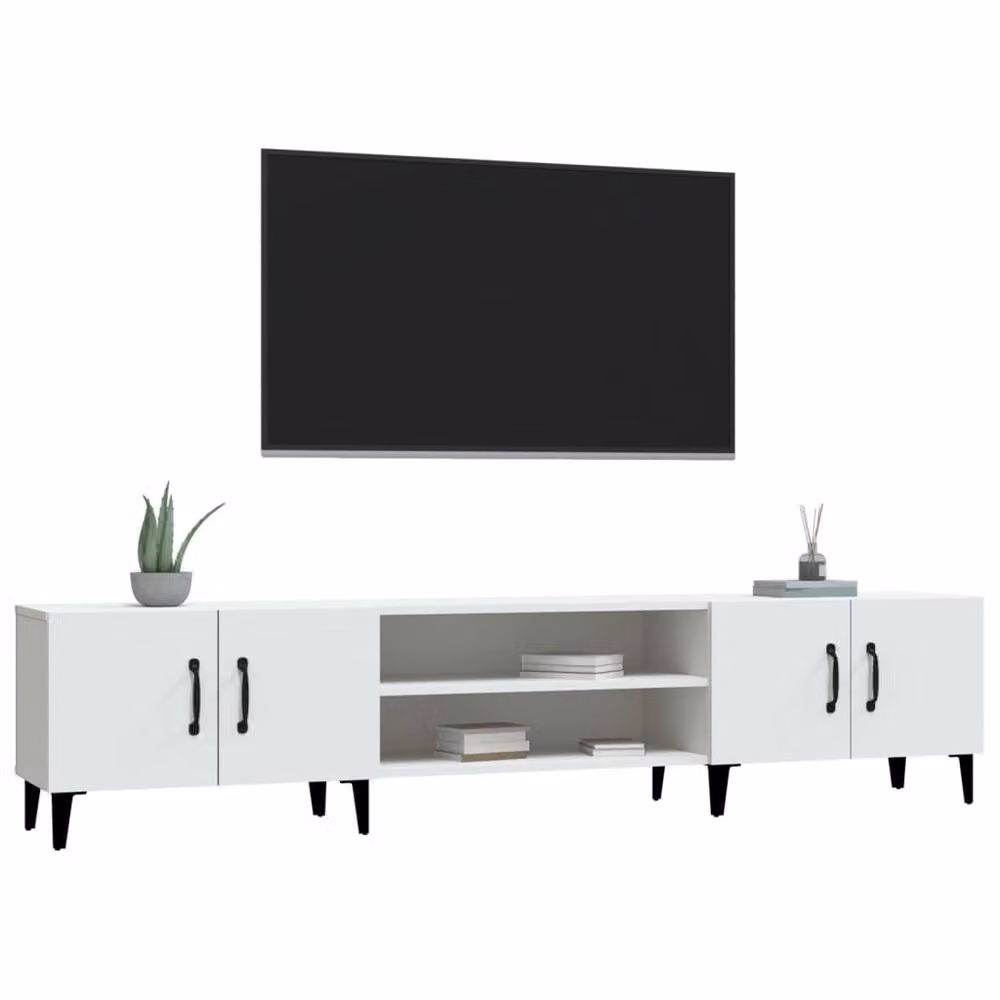Berkfield Home Modern White TV Cabinet W/D/H: 180 x 31.5 x 40 cm – 3