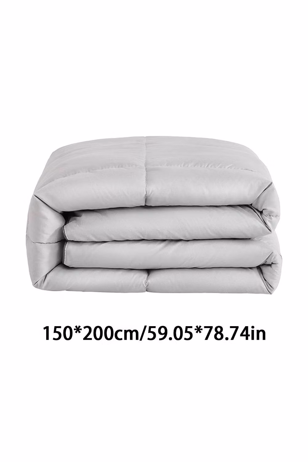 Garden Sanctuary Grey Quilted Down Alternative Duvet Insert, W: 150 cm, L: 200 cm – 2
