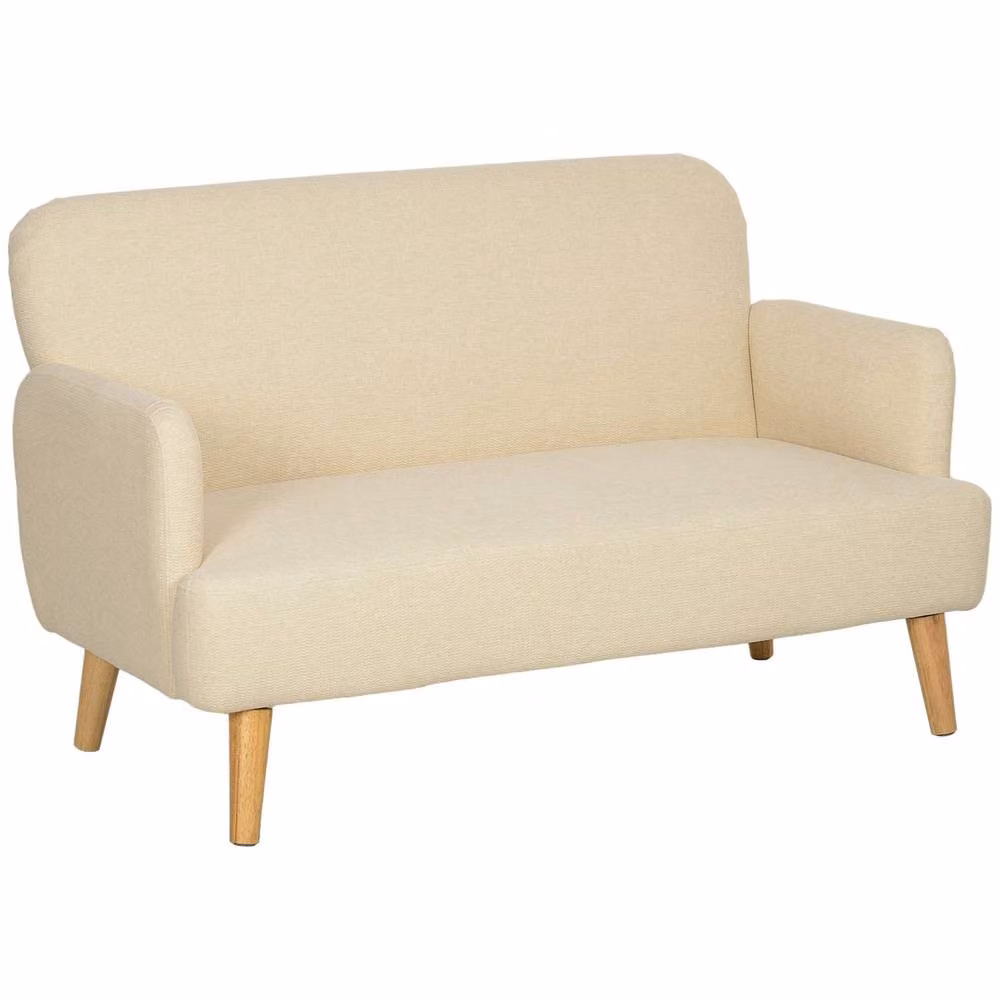 Wyld Haus Zipato 2 Seater Loveseat in Cream Velvet with Extra Thick Padded Seat – 2