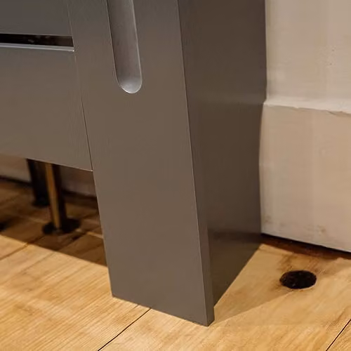 Airwave Extra Large Horizontal Line Style Radiator Cover in Matt Grey MDF, W/D/H: 172 x 81.5 x 19 cm – 5
