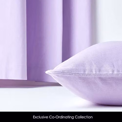 Homescapes Plain Cotton Square Cushion Cover in Mauve, W/D/H: 60 x 60 x 60 cm – 3