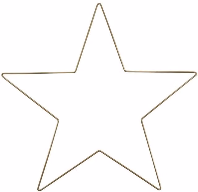 KDMD 20 Pack Gold Metal Star Wire Frame Wall Decorations