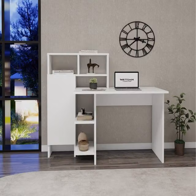 Destina Home Modern White Computer Desk