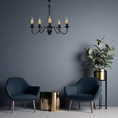 Netlighting Helam Malbo Multi Arm Pendant Ceiling Light Black W/D/H: 60 x 60 x 60 cm – 2