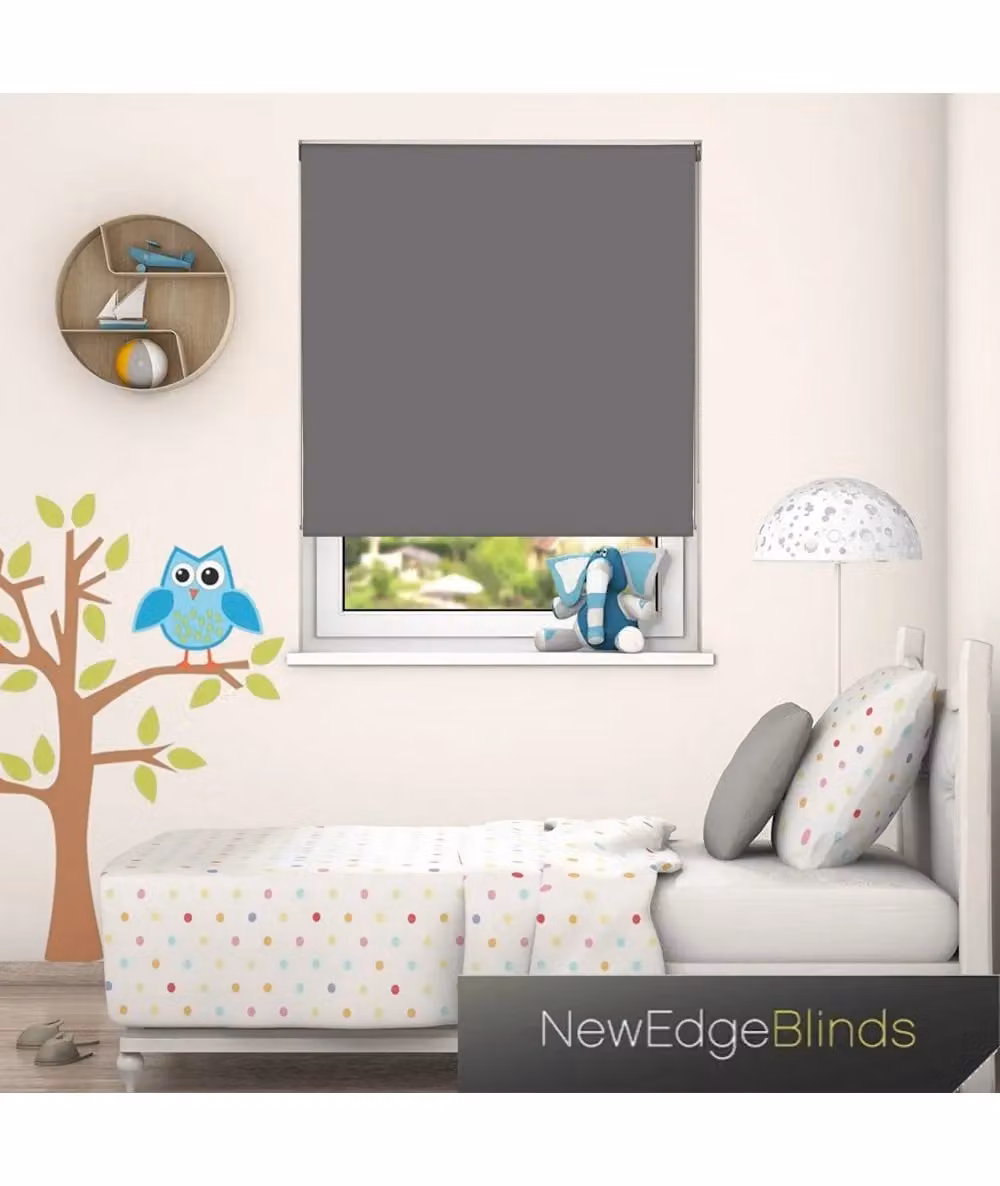 New Edge Blinds Thermal Blackout Trimmable Roller Blind, Grey, W: 180 cm, H: 165 cm – 2