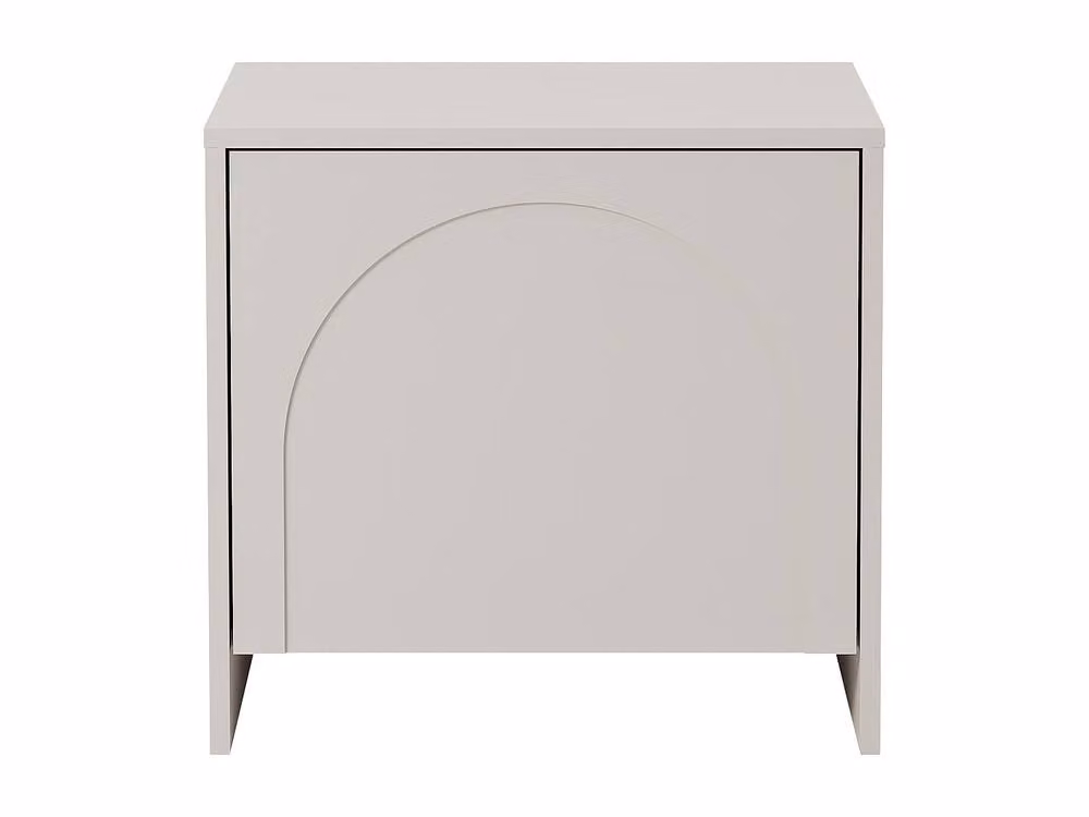 Maison Céphy Nalyra Set of 2 Beige Bedside Tables with 1 Door, W/D/H: 40 x 50 x 52 cm – 2