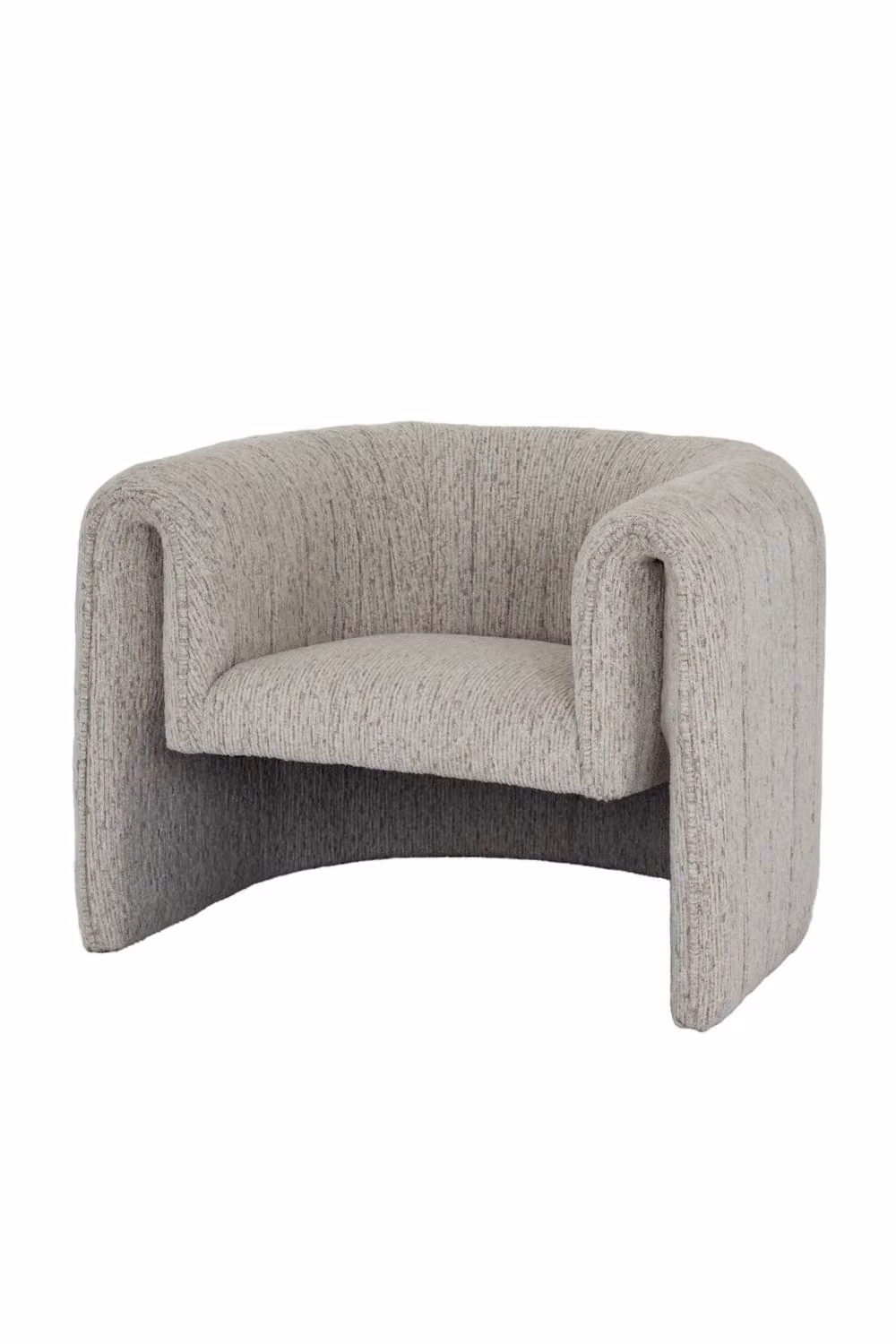 KDMD Avia Mist Off-White Fabric Armchair with Upholstered Tub Design – 2