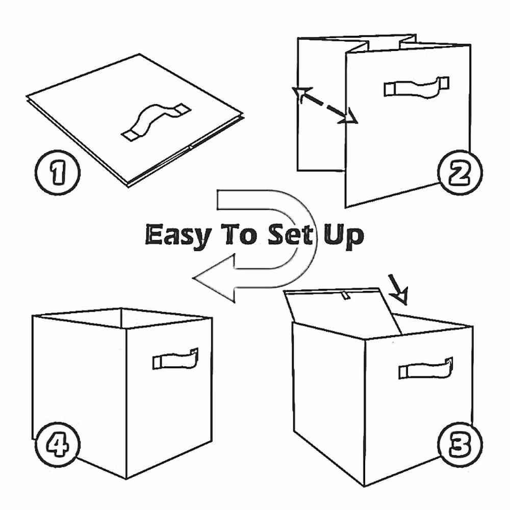 YnysTec Grey Fabric Clothes Storage Bags with Lid for Wardrobe and Closet Organising – 3