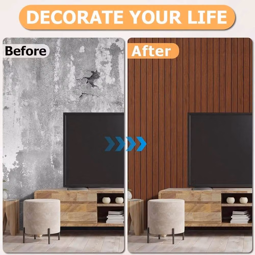 Kelvenix Self Adhesive Wood Grain Effect Vinyl Wallpaper Roll in Brown, 0.6 m2 – 3