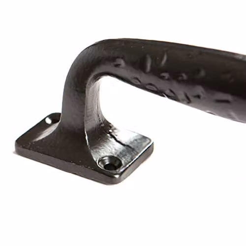 Hammer and Tongs Forged Iron Barn Door Handle, Matt Black, Pack of 2, Height: 150 mm – 3