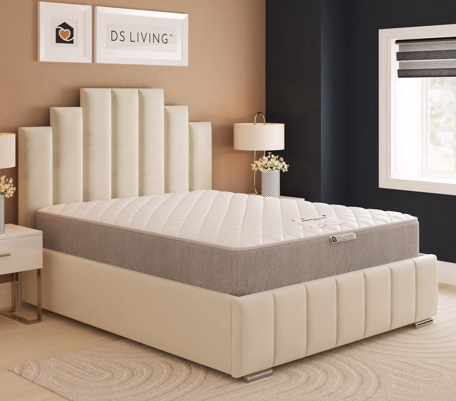 DS Living EasyRest Medium Soft Bonell Spring Essentials Mattress in Grey, W: 180 cm, D: 200 cm – 4