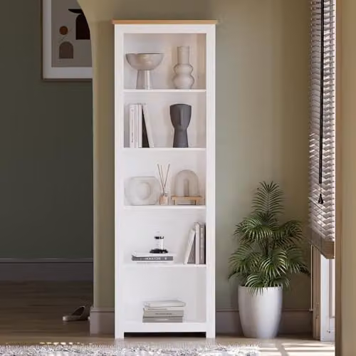 Vida Designs Arlington 5 Tier Modern MDF Bookcase in White – 2