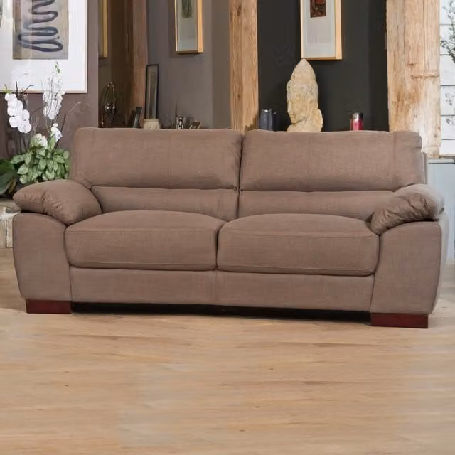 Artemis Home Westbrook 3 Seat Upholstered Fabric Sofa in Brown – 1
