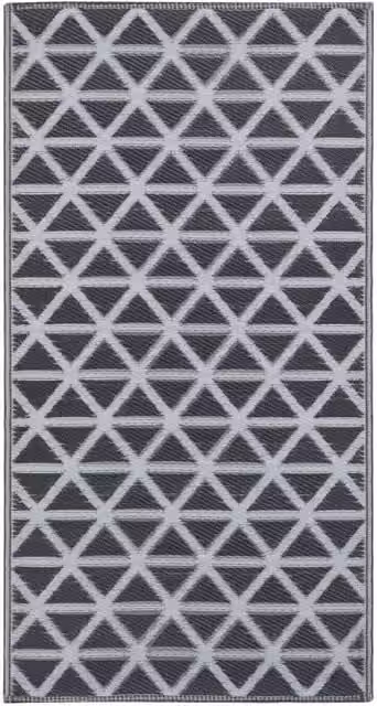 Berkfield Home Black Geometric Outdoor Carpet, W: 120 cm, L: 180 cm