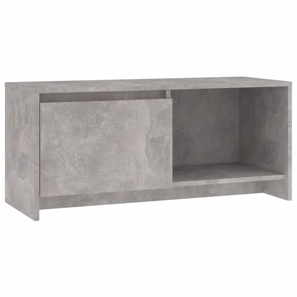 Berkfield Home Modern TV Cabinet in Concrete Grey, W/D/H: 90 x 35 x 40 cm – 2