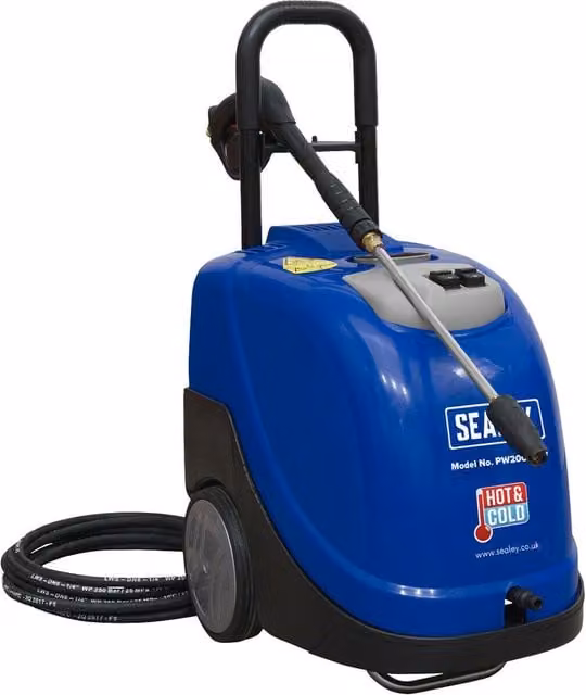 Loops Heavy Duty Hot and Cold Pressure Washer with Diesel Water Heater and 2100W Motor in Blue and Multicolour – 1