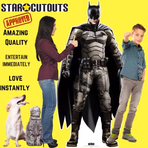 Star Cutouts SC4431 The Batman Robert Pattinson Dark Grey and Black Cardboard Cutout – 2