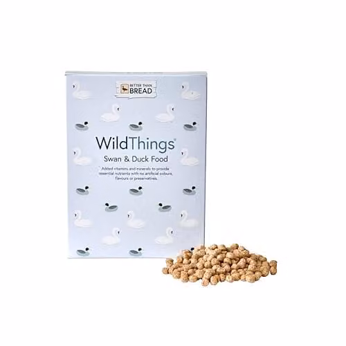 WildThings Floating Swan and Duck Food with Added Vitamins and Minerals, Nutritious Dry Nuggets, 8 x 175g