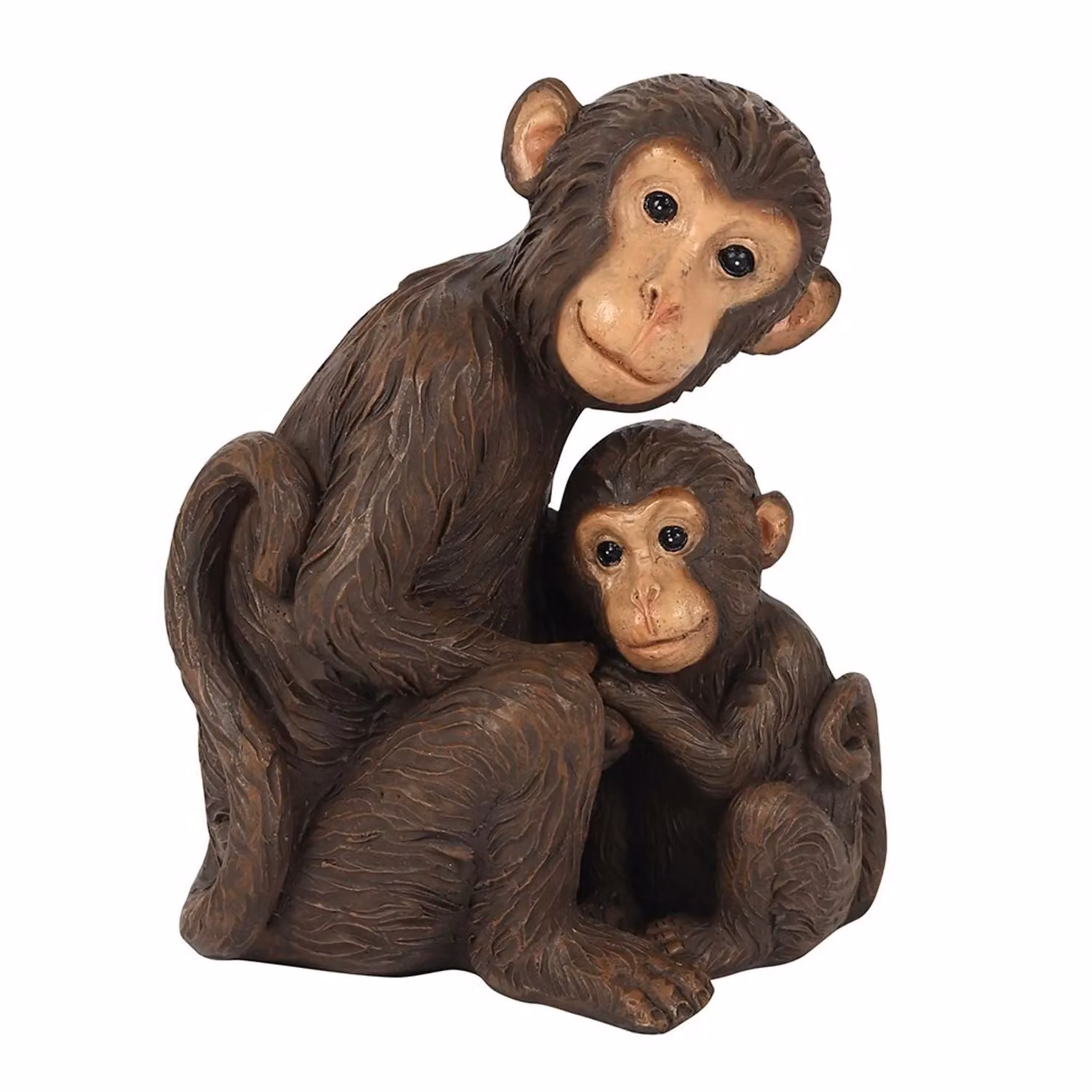 Something Different Monkey Mother and Child Ornament in Brown – 2