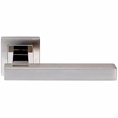 Loops Pair Square Cut Straight Bar Handle in Polished and Satin Stainless Steel with Concealed Fixings