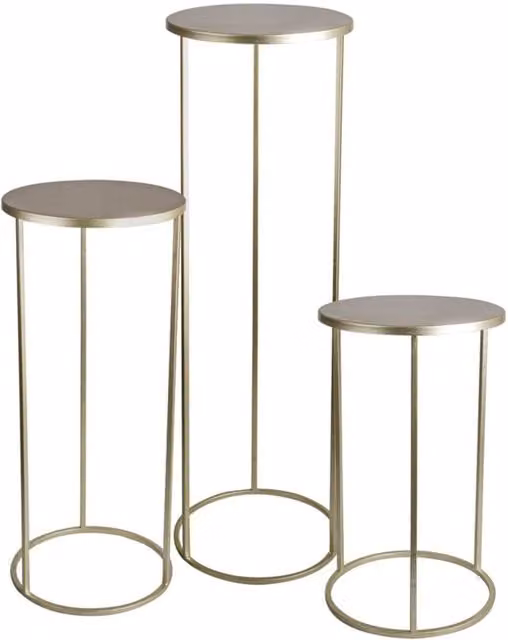KDMD Set of 3 Gold Metal Indie Wedding Stands for Tabletop Use
