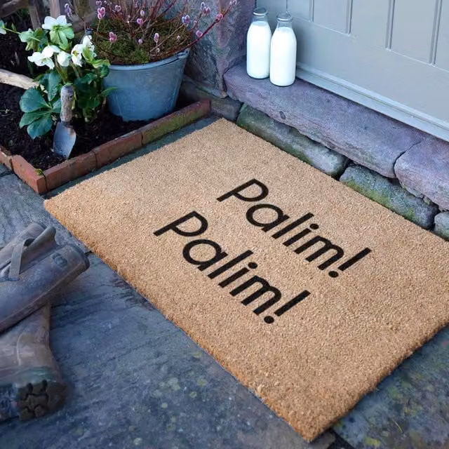 Artsy Mats Palim Palim Country Grey Coir Doormat W/D: 60 x 90 cm