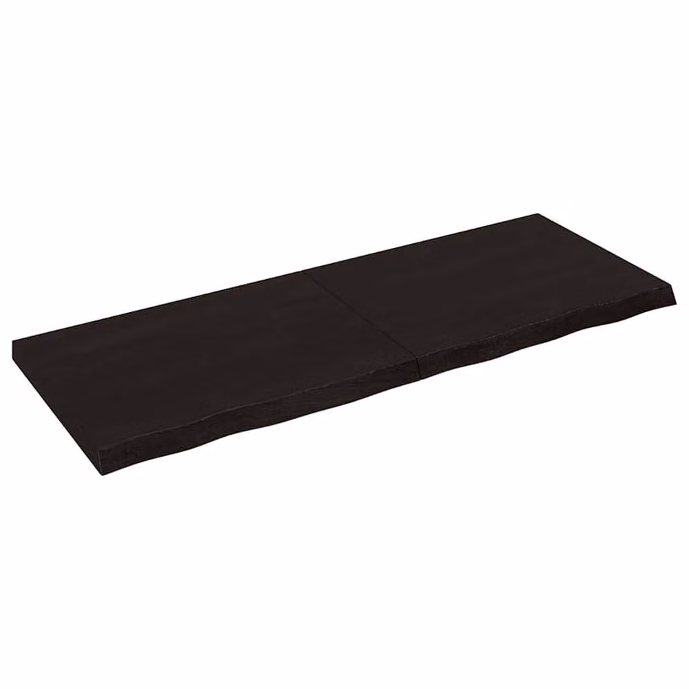 Berkfield Home Wall Mounted Oak Wood Shelf in Dark Grey, W: 160 cm, D: 60 cm, H: 2-6 cm – 2