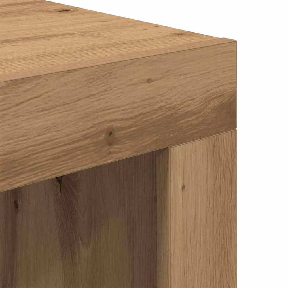 Berkfield Home Modern Square Coffee Table in Artisan Oak Brown, W/D/H: 50 x 50 x 35 cm – 5