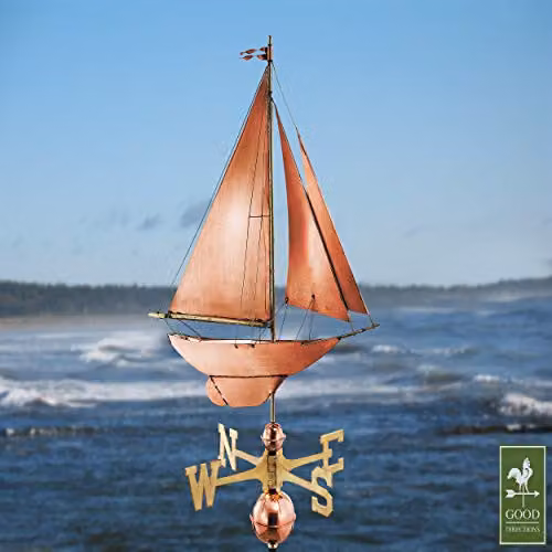 Espira Racing Sloop Copper and Bronze Farmhouse Weathervane – 2