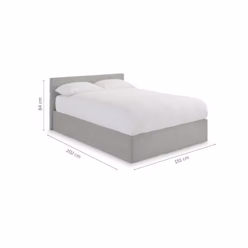 GFW Modern Corduroy Fabric Ottoman Storage Bed in Grey, W/D/H: 140 x 200 x 84 cm – 2