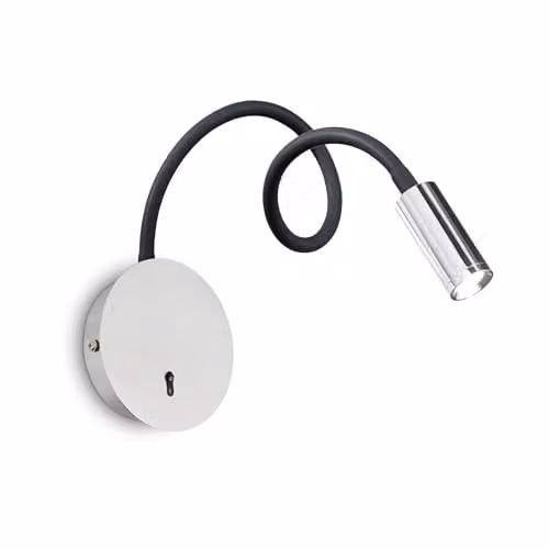 Ideal Lux Focus LED 1 Light Wall Light in Chrome and Grey