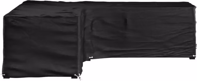 Berkfield Home L-Shaped Garden Furniture Cover with 16 Eyelets, Black, W/D/H: 250 x 250 x 70 cm – 1