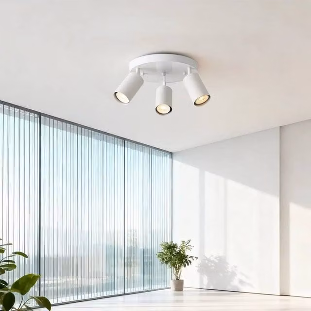 EONLION White Adjustable Aluminium Ceiling Spotlight Fitting