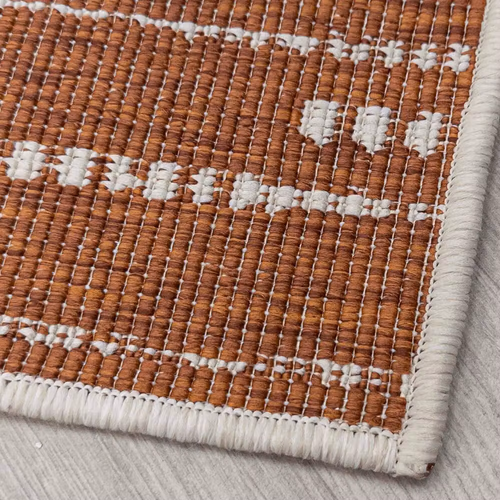 runrug Aperol Spritz Reversible Carpet Runner Rug in Terracotta Orange, W: 70 cm, L: 360 cm – 4