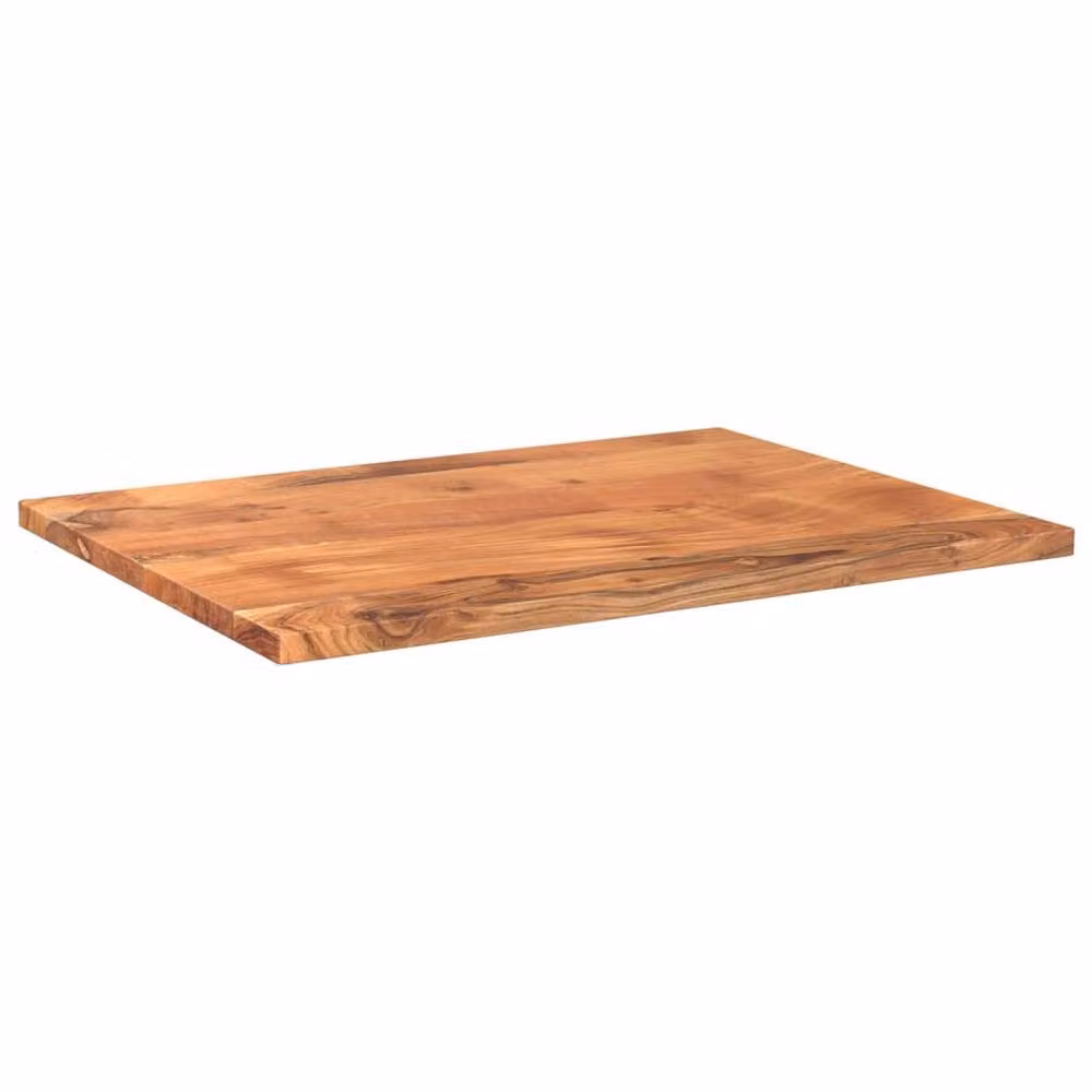Berkfield Home Rectangular Solid Wood Acacia Table Top, Brown, W: 90 cm, D: 60 cm, H: 2.5 cm – 2