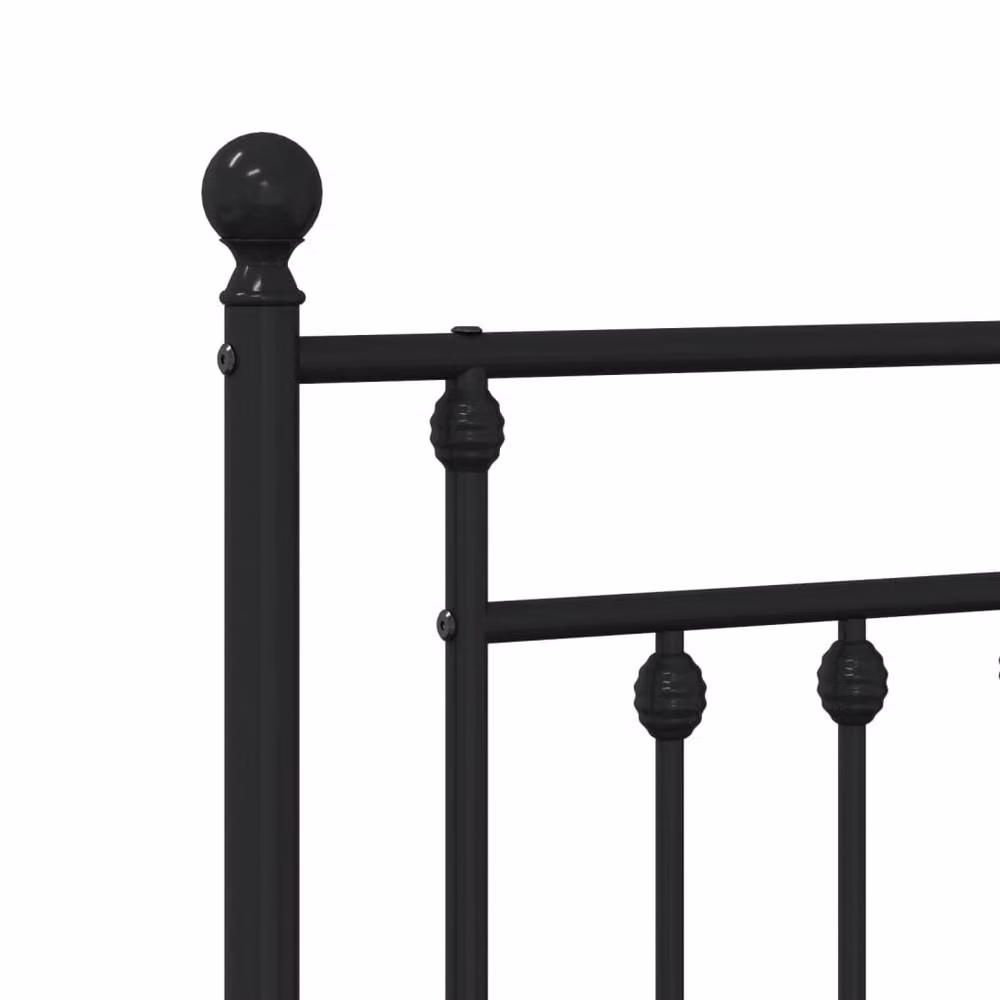 Berkfield Home Metal Headboard in Black, Width: 75 cm – 3