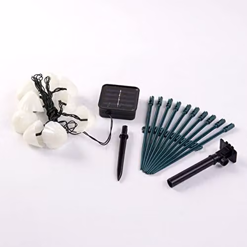 mysmartbuy 10 x Solar Mushroom LED Stake Lights, Multicoloured Outdoor Garden Lighting for Pathways and Flower Beds – 2