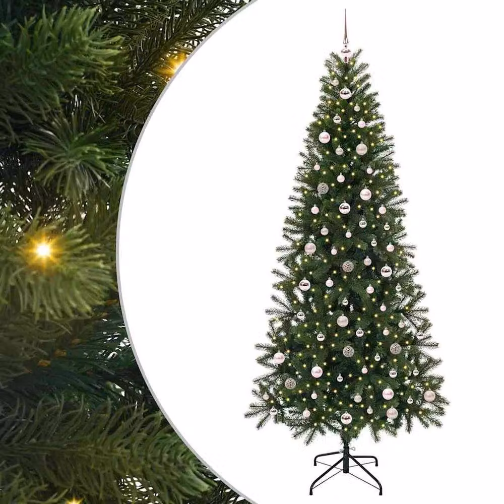 Berkfield Home Artificial Green Christmas Tree with 300 LEDs, Height: 240 cm – 2