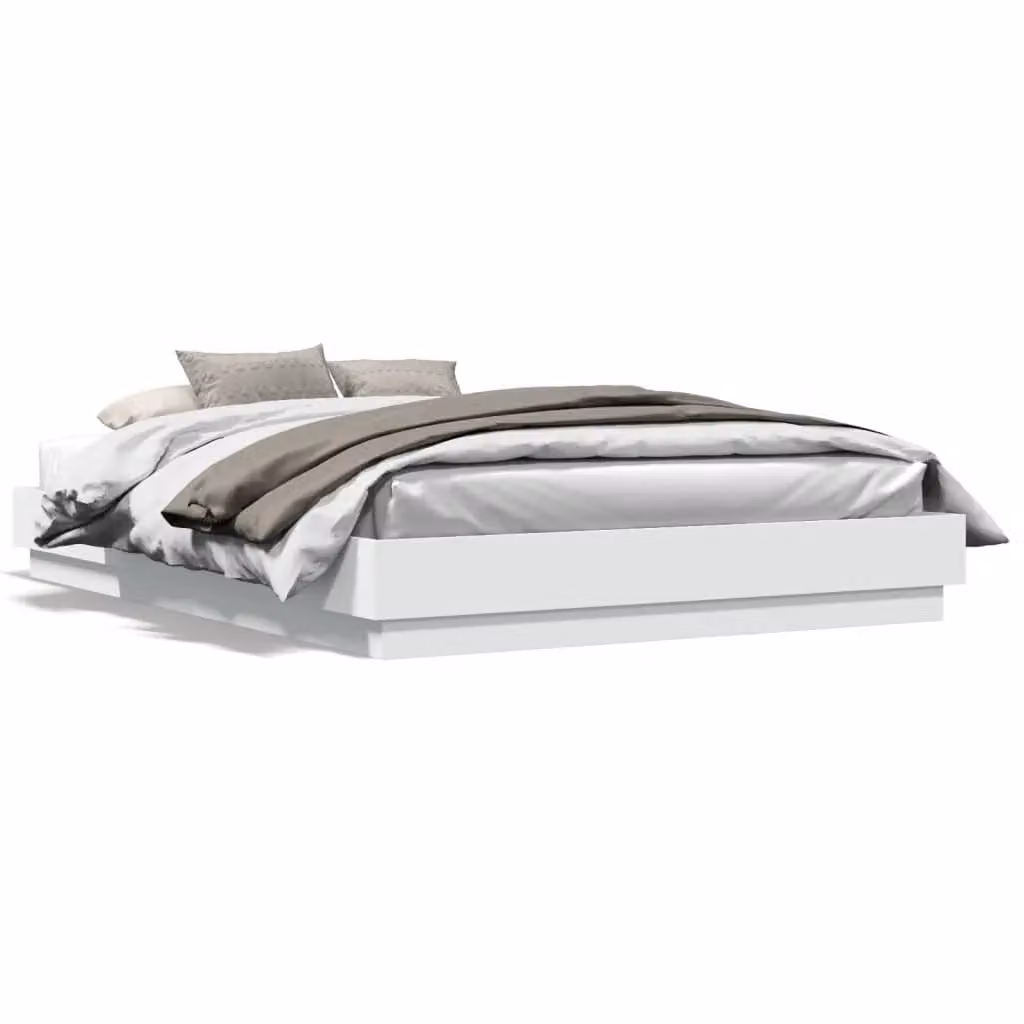 Berkfield Home White Engineered Wood Bed Frame W/D/H: 140 x 200 cm – 2