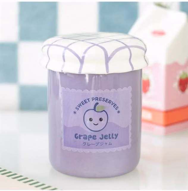 KDMD Grape Jelly Jar Ceramic Oil Burner and Wax Warmer in Purple